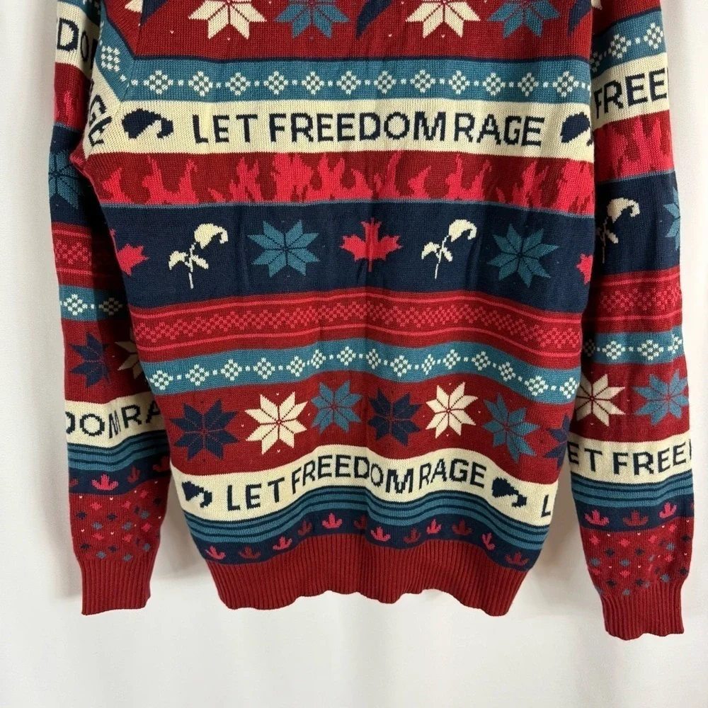 Hulu The Handmaids Tale Let Freedom Rage Ugly Christmas Holiday Sweater Size: M
